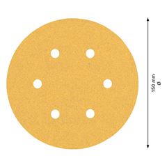 Disco de Lixa para Lixadeiras Excêntricas com 8 Furos C470 GR100 150mm Expert BOSCH / REF. 2608900816-000